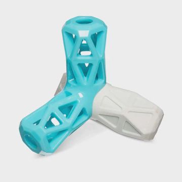 Messy Mutts Toy - Squeak n Stuff, Grey/Teal 5&quot;
