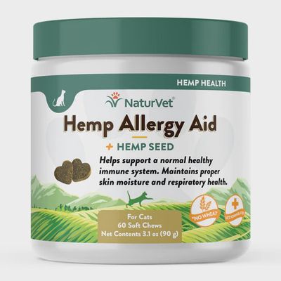 NaturVet Cat Soft Chews - Hemp Allergy Aid, 60ct