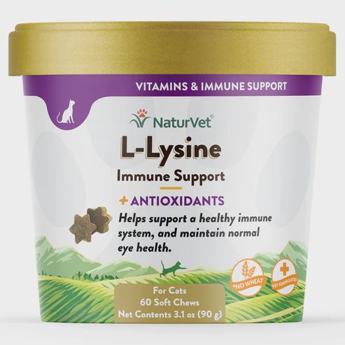 NaturVet Cat Soft Chews - L-Lysine, 60ct
