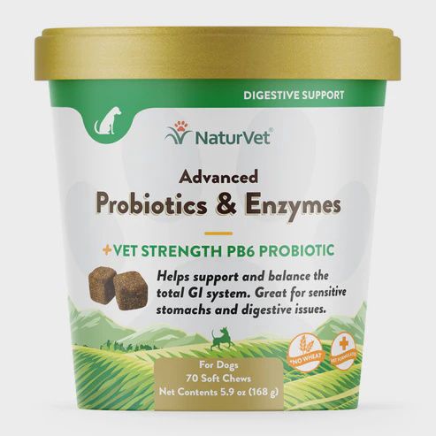 NaturVet Soft Chews - Advanced Probiotics &amp; Enzymes, 70ct