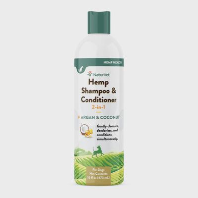 NaturVet Shampoo &amp; Conditioner - Hemp 2-in-1, 16oz
