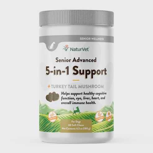 NaturVet Senior Advanced - 5-in-1 Support Soft Chews, 60ct