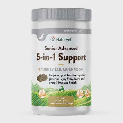 NaturVet Senior Advanced - 5-in-1 Support Soft Chews, 60ct