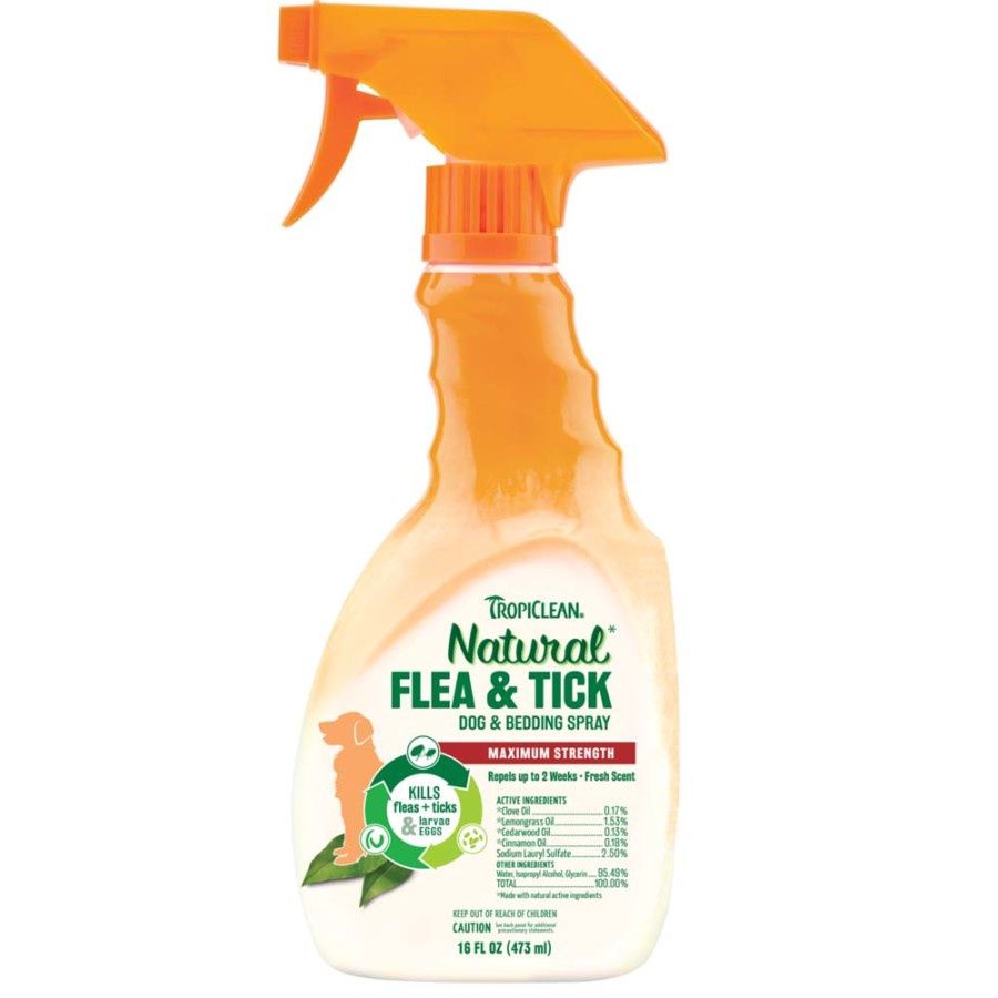 Tropiclean Natural Flea &amp; Tick - Dog/Bedding Spray, 16oz