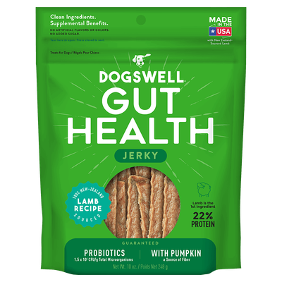 Dogswell Gut Health Lamb Jerky, 10oz