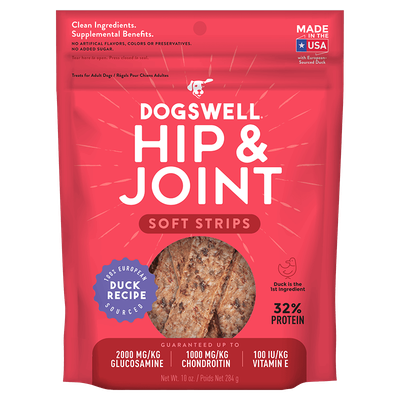 Dogswell Hip &amp; Joint Duck Soft Strips, 10oz