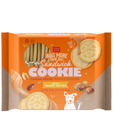 Wag More Bark Less Sandwich Cookie - Peanut Butter, 11.8oz