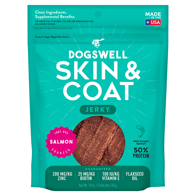 Dogswell Skin &amp; Coat Salmon Jerky, 10oz