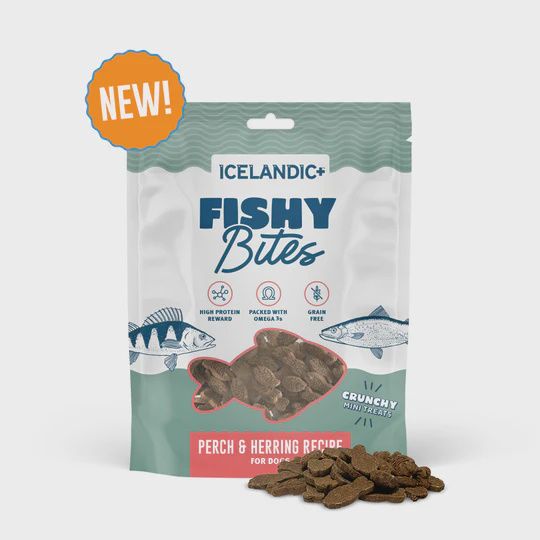 Icelandic+ Fishy Bites, Perch &amp; Herring, 2oz