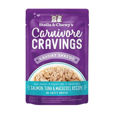 Stella &amp; Chewy&#39;s CAT Carnivore Cravings - Salmon/Tuna/Mack, 2.8oz