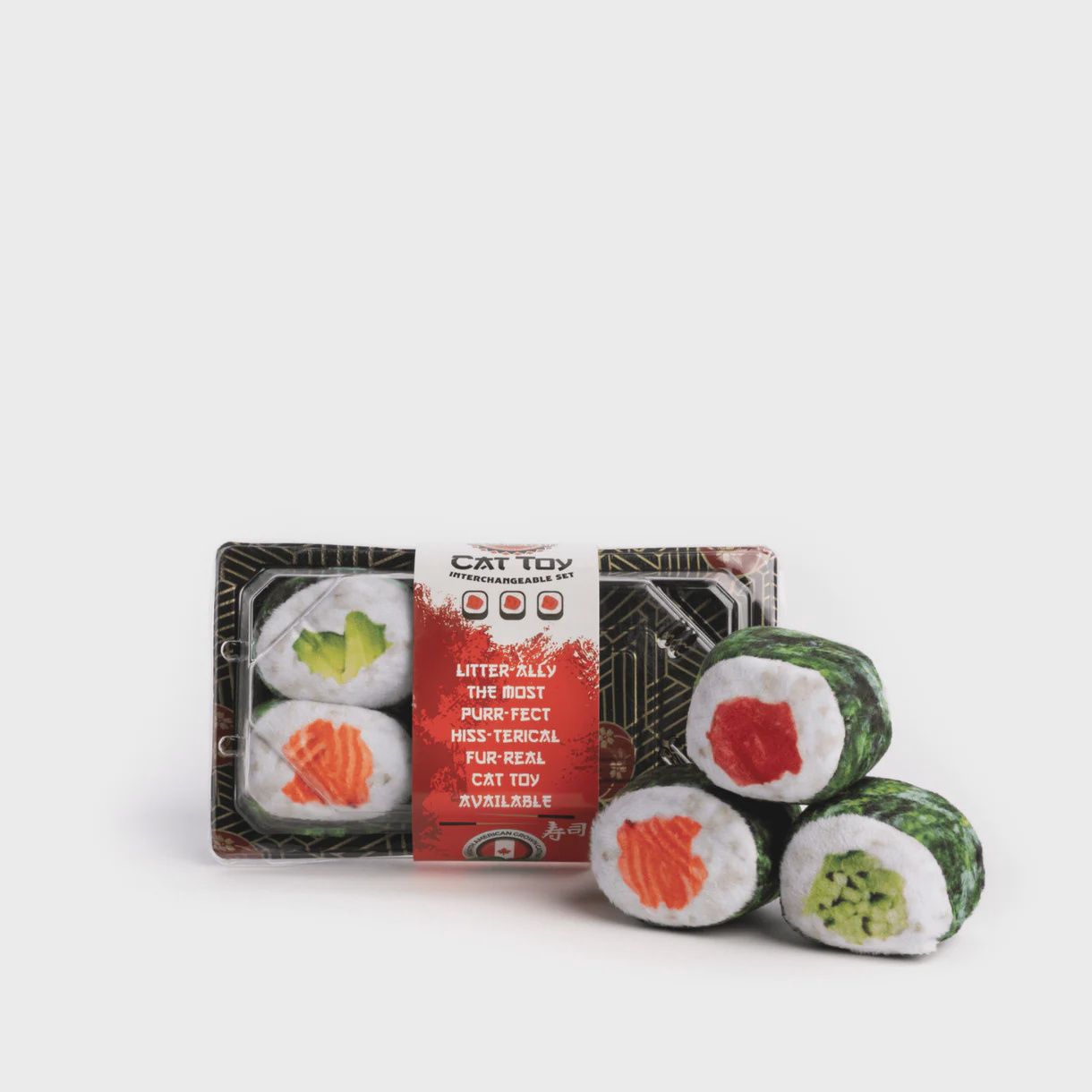 fabcat Toy - Six Sushi Rolls