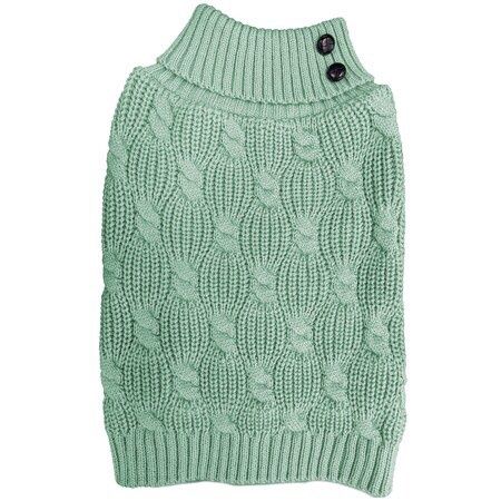 EP Sage Textured Cable Sweater