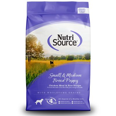 Nutrisource Small &amp; Medium Breed Puppy, Chicken &amp; Rice