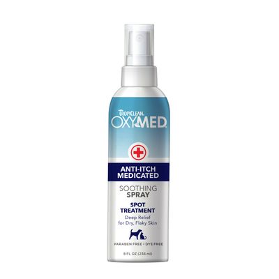 Tropiclean OxyMed Soothing Spray - Anti-Itch Medicated, 8oz