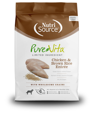 Pure Vita Limited Ingredient Dog - Chicken &amp; Brown Rice