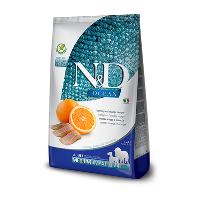 Farmina N&amp;D Ocean Adult: Herring &amp; Orange, Medium &amp; Maxi