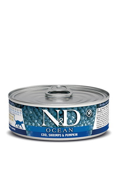 Farmina Cat N&amp;D Ocean Adult: Cod, Shrimp, &amp; Pumpkin, 2.8oz