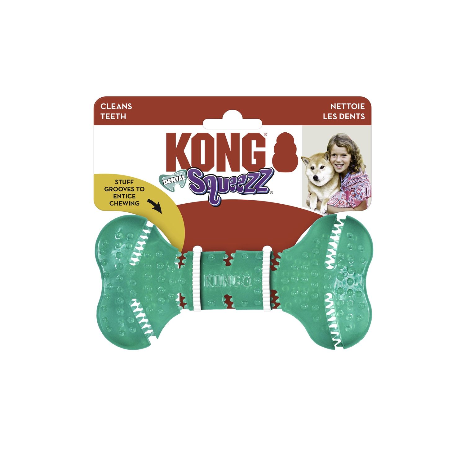 KONG Squeezz - Dental Bone, M