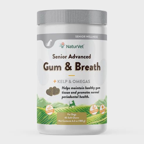 NaturVet Senior Advanced - Gum &amp; Breath Soft Chews, 45ct