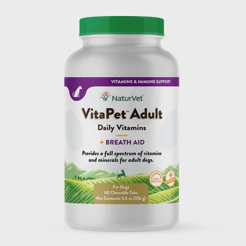 NaturVet Tablets - VitaPet Adult + Breath, 60ct