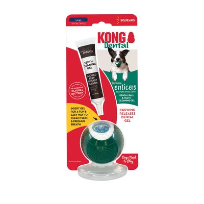 KONG Dental Ball &amp; Tropiclean Enticer Gel