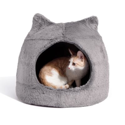 BFBS Meow Hut Fur Cat Bed
