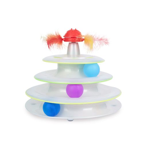 Catstages Tower of Tracks and Spinning Catnip Toy Cat Ball Track