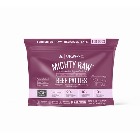 Answers Detailed Raw Beef Patties, 4lb