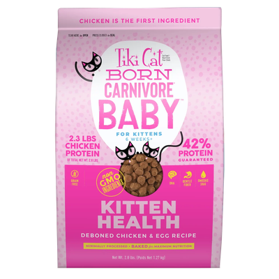 Tiki Cat Born Carnivore Baby - Kitten Deboned Chicken &amp; Egg, 2.8lb