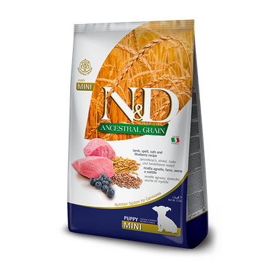 Farmina N&amp;D Ancestral Grain Puppy: Lamb &amp; Blueberry, Mini *