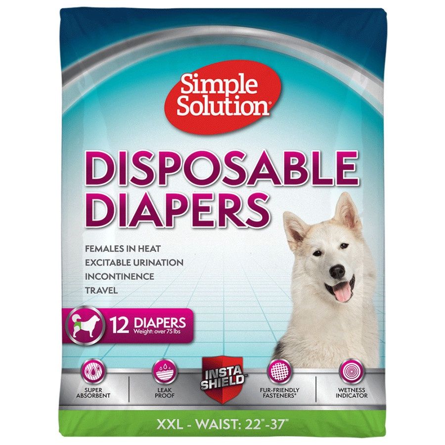 Simple Solution Disposable Diaper, 12pk, Size: XXL