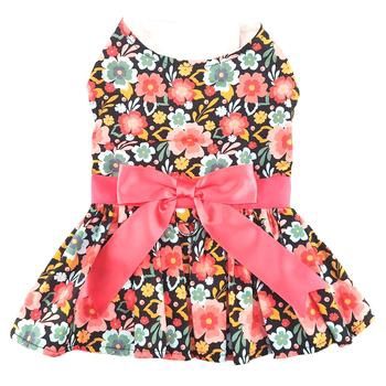 DD Blooming Blue and Peach Floral Dog Dress
