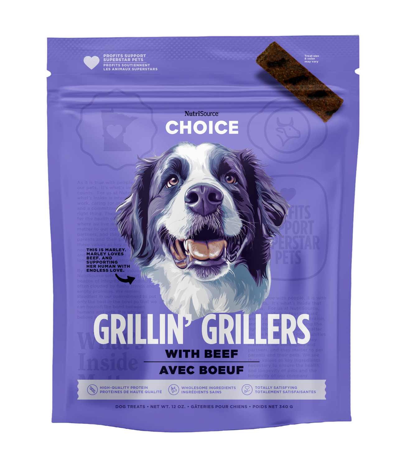 NutriSource Grillin&#39; Grillers, 32oz, Protein: Beef