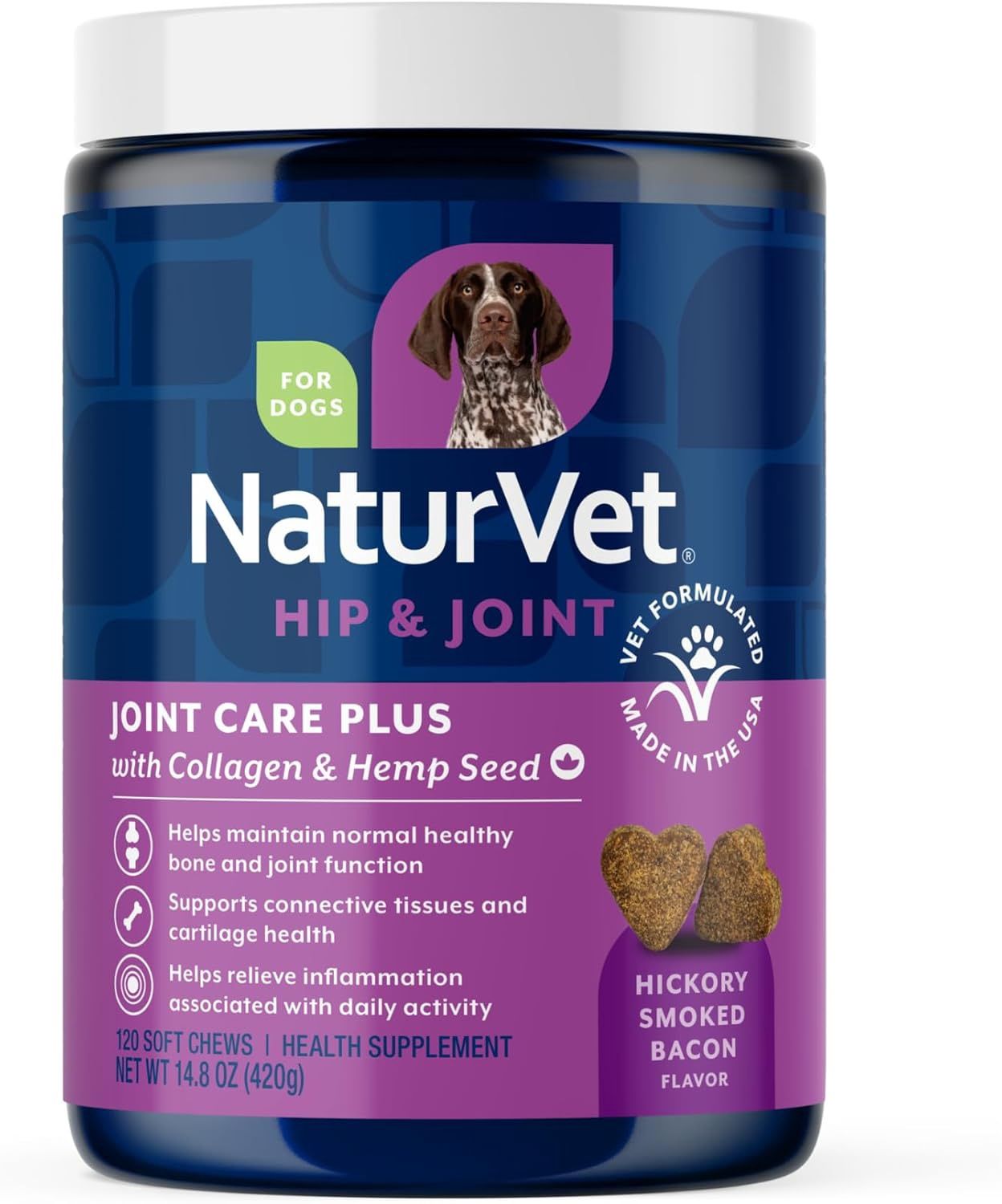 NaturVet Soft Chews - Hemp Advanced Joint Health, 120ct