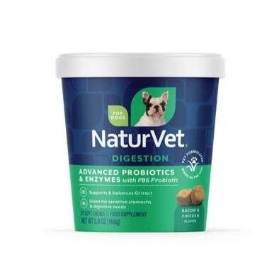 NaturVet Soft Chews - Advanced Probiotics &amp; Enzymes, 70ct