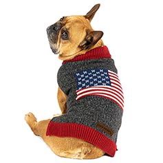Eddie Bauer, American Flag Crewneck Sweater, Charcoal