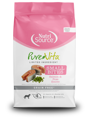Pure Vita Limited Ingredient Dog - Small Bites Salmon &amp; Peas