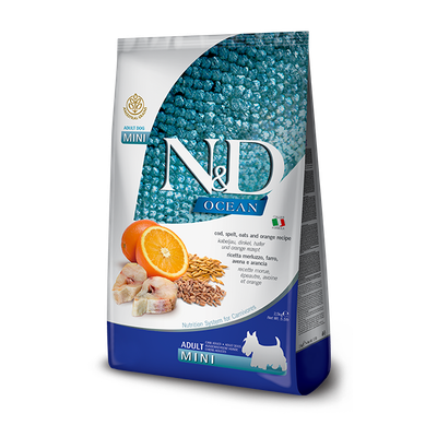 Farmina N&amp;D Ocean Adult: Cod, Spelt, Oats, &amp; Orange, Mini