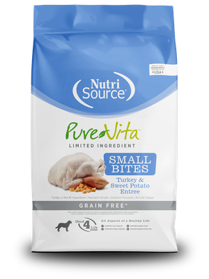 Pure Vita Limited Ingredient Dog - Small Bites Turkey &amp; Sweet Potato