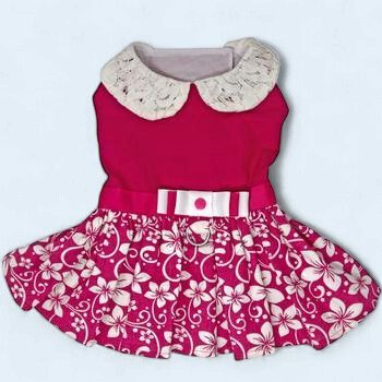 DD Pink Hibiscus Dog Dress