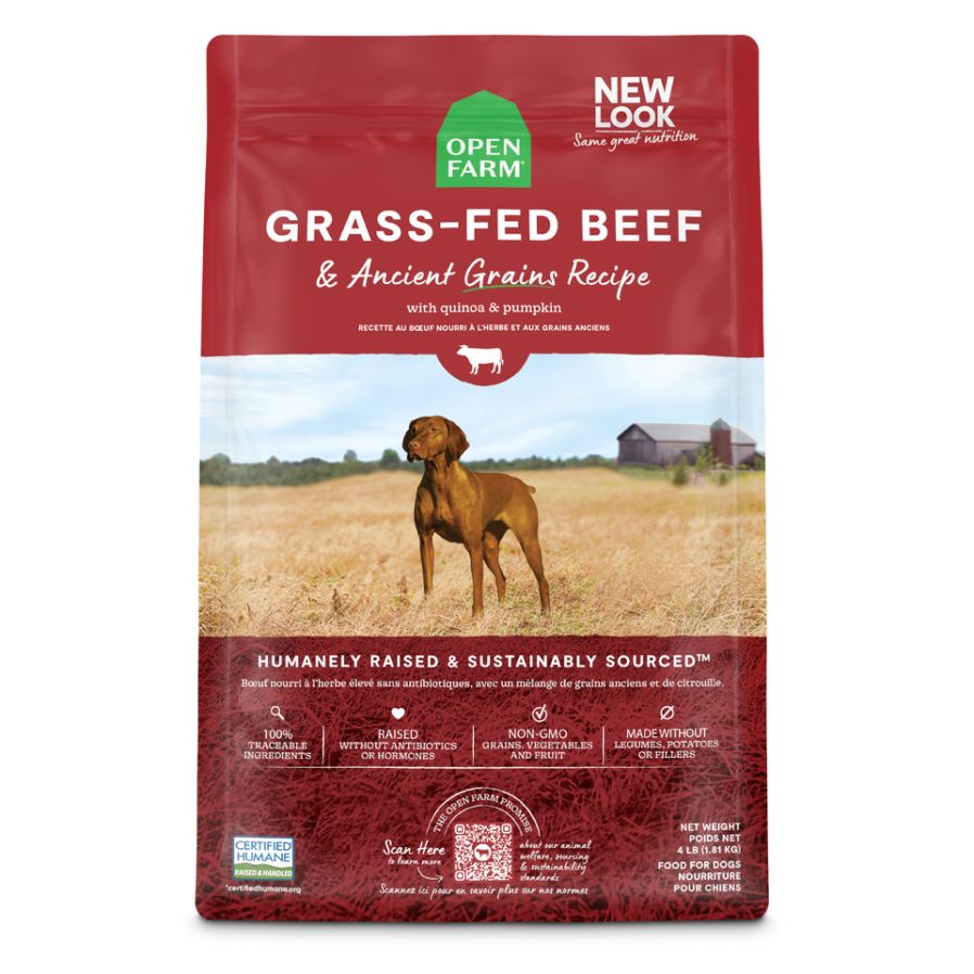 Open Farm Dog, Grass-Fed Beef &amp; Ancient Grains, Size: 11lb