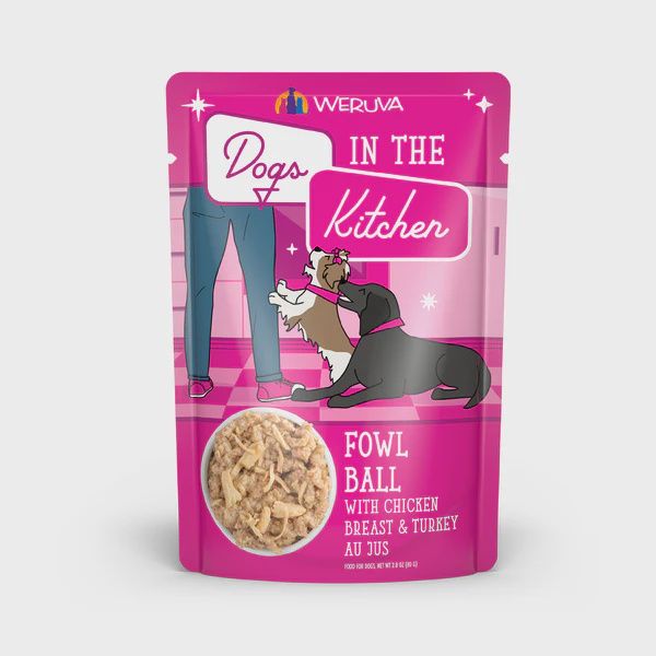 Weruva Dogs in the Kitchen Pouch, 2.8oz, Recipe: Fowl Ball