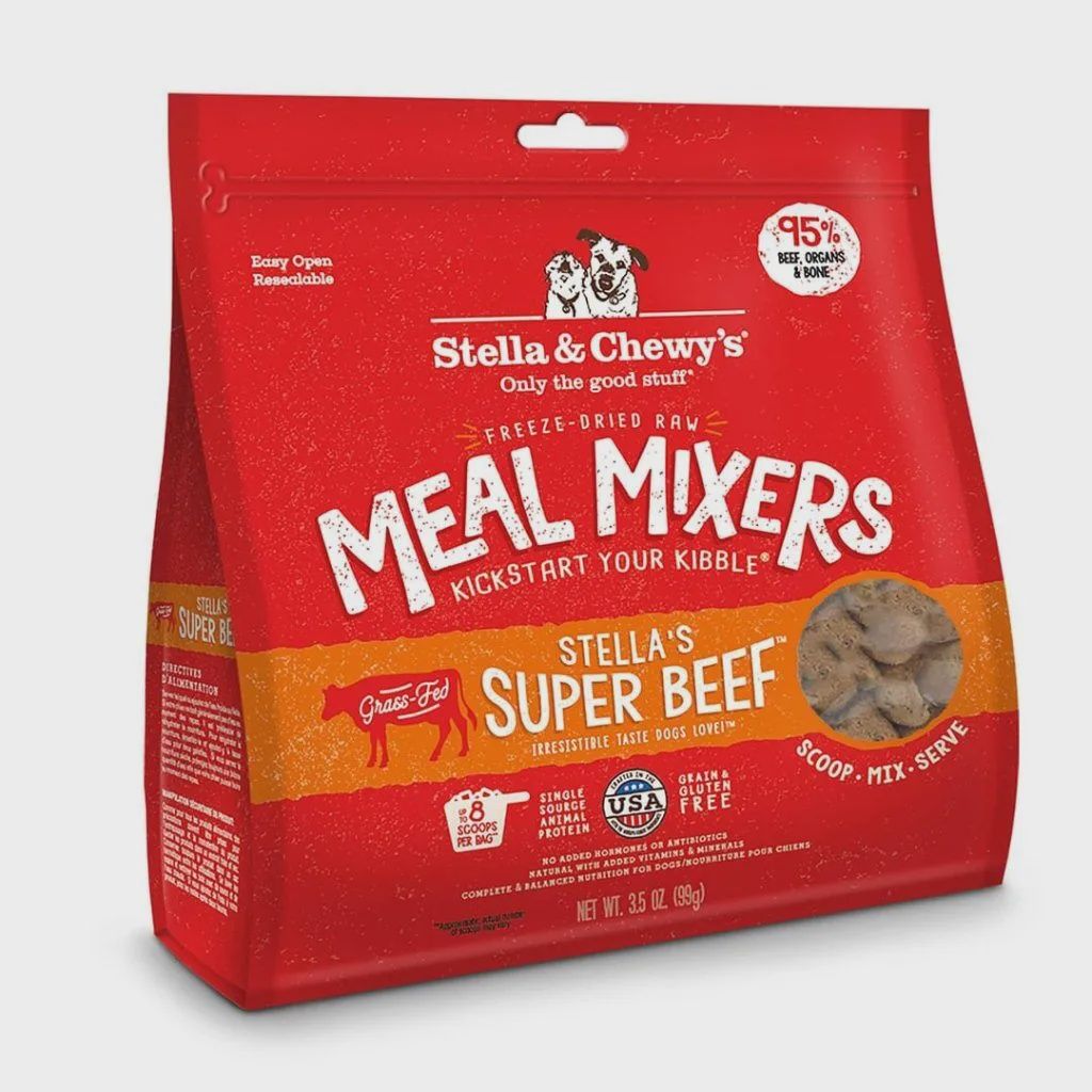 Stella &amp; Chewy's Freeze-Dried Raw Meal Mixer, Recipe: Stella's Super Beef, Size: 18oz