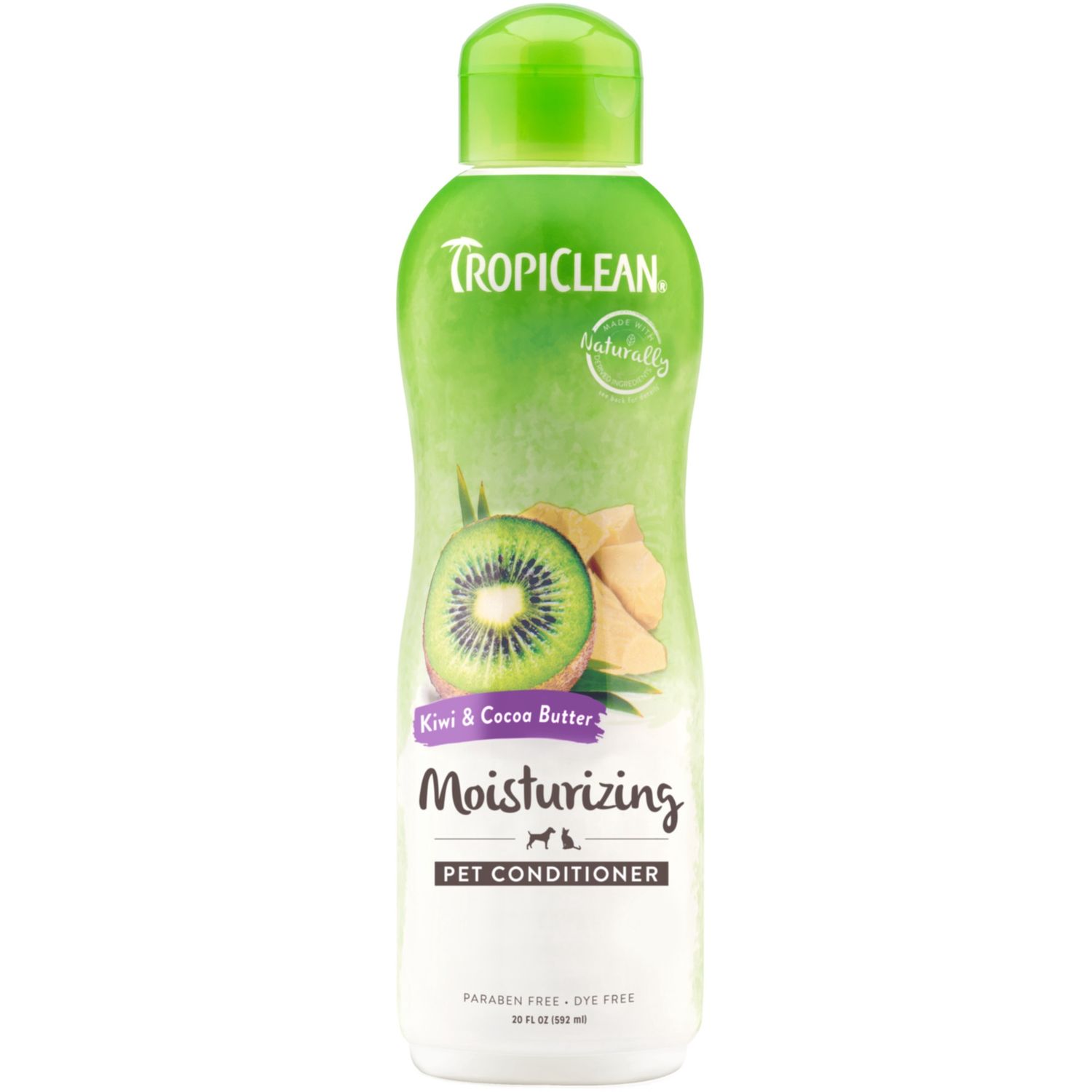Tropiclean Conditioner, 20oz, Fragrance: Moisturizing, Kiwi &amp; Cocoa Butter