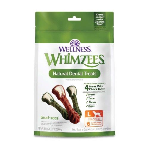 Whimzees Value Bag - Dental Treats, Brushzees, Size: Large, 6pk
