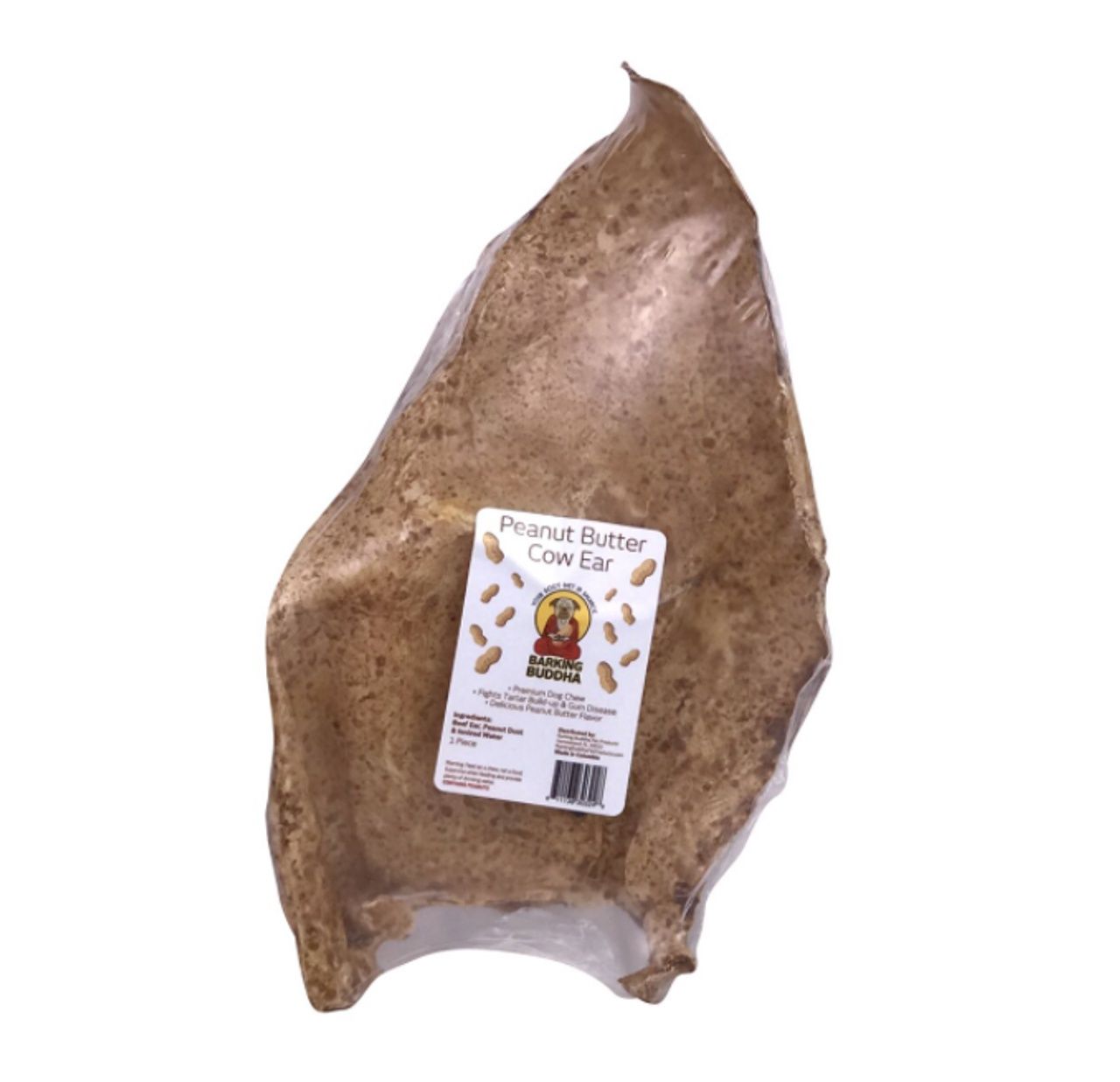 Barking Buddha Cow Ears, Flavor: Peanut Butter