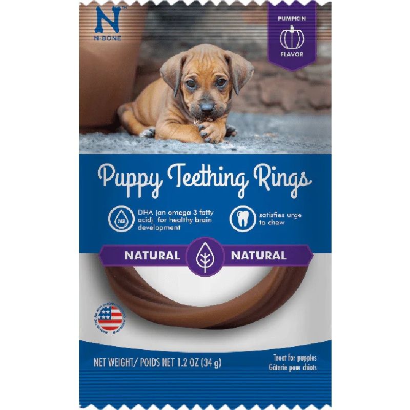 N-Bone Puppy Teething Rings, Flavor: Pumpkin, Size: Single