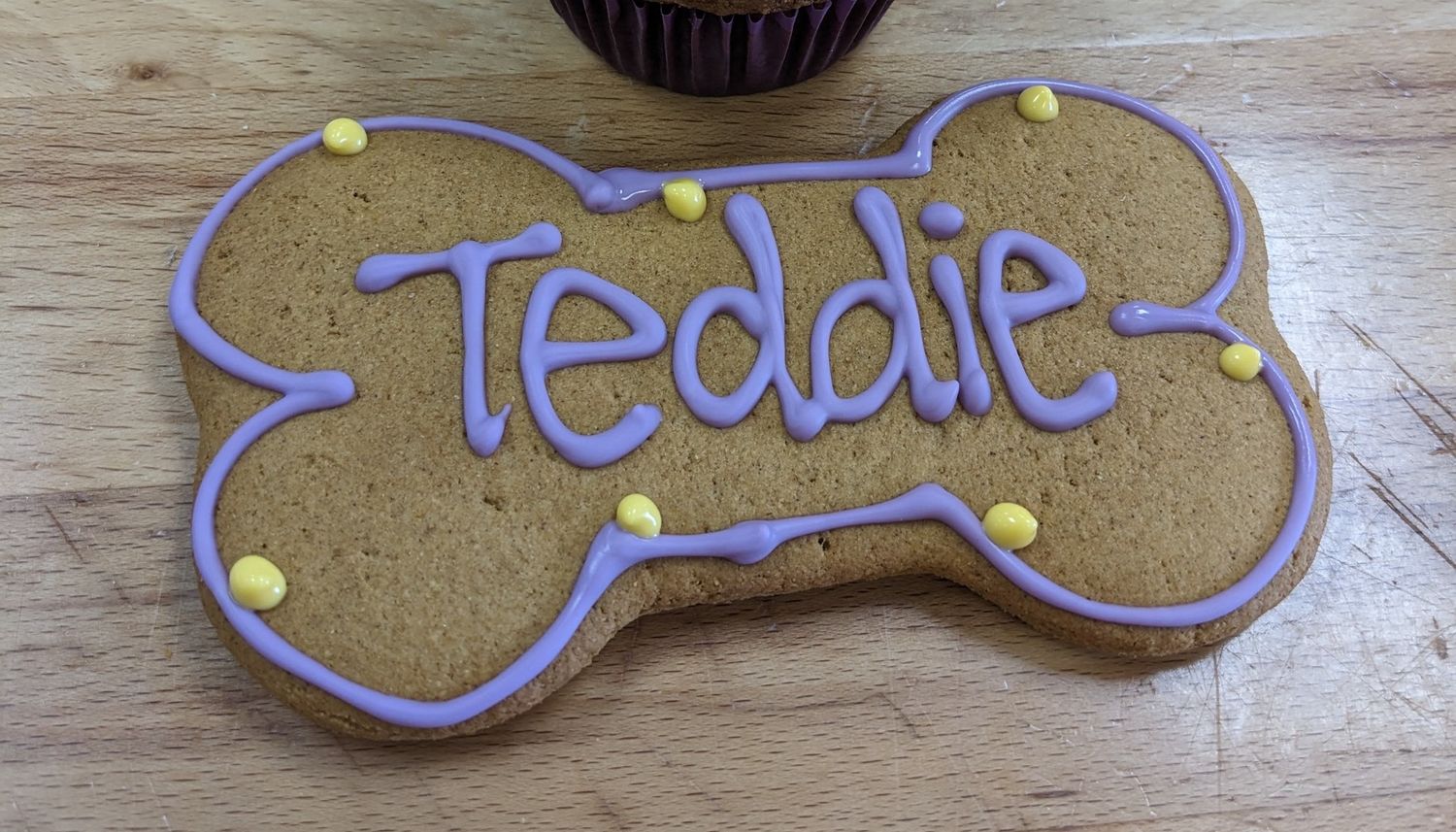 Personalized Gingerbread Cookies, Size: 5-inch “Fat” Bone