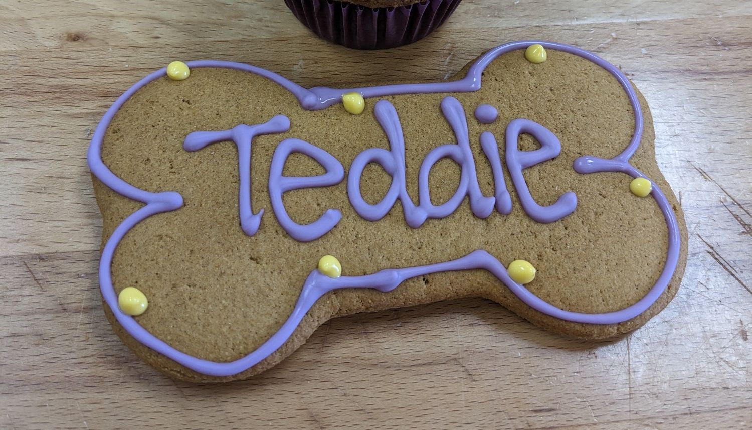 Personalized Gingerbread Cookies, Size: 5-inch “Fat” Bone