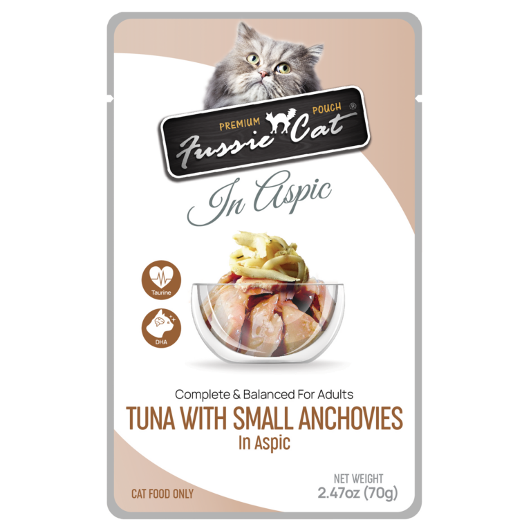 Fussie Cat Premium Aspic Pouch, 2.47oz, Recipe: Tuna with Anchovies